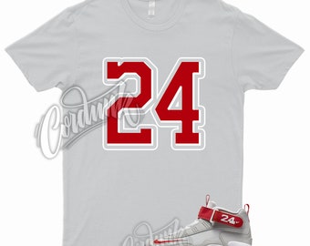 24 T Shirt to Match Air Griffey Max 1 Cincinnati University Dunk Low Red High Grey Light