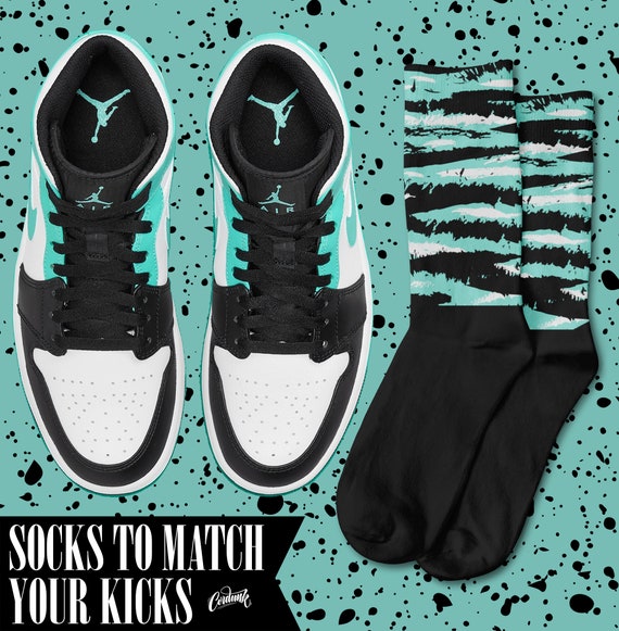 STREAKS PRINT Socks for Jordan 1 Mid 