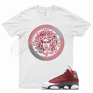 White &quot; MED &quot; T Shirt to match Jordan 13 Gym Red Flint Grey by Kicks Matched