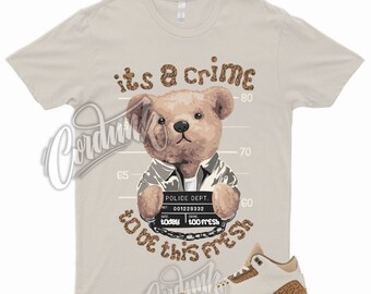 CRIME T Shirt to Match 3 Palomino Orewood Brown Light Tan Elephant Print 1 Mid Low Dunk