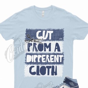 Diffused Blue 1 Mid Sail Grey White T Shirt Match to Match CUT
