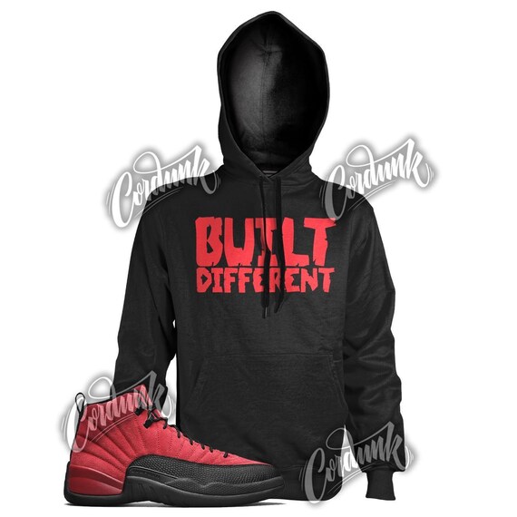New BUILT DIFFERENT Hoodie for J1 12 Reverse Flu Game Varsity Red Bred 11 1 Etsy Australia