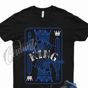 Royal Blue Black White 1 Mid T Shirt Match KING