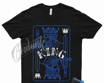 Royal Blue Black White 1 Mid T Shirt Match KING