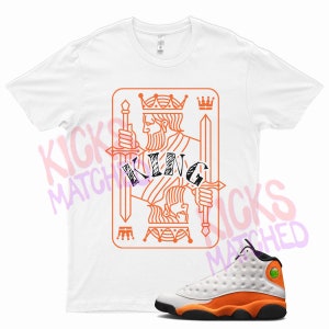 White " KING " T Shirt to match Jordan 13 Starfish Star Fish by Kicks Matched