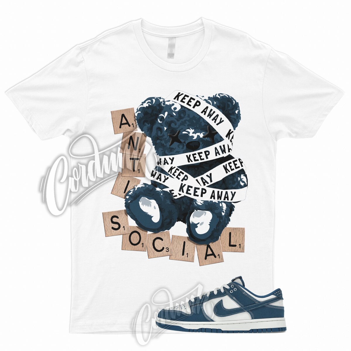 ANTI T Shirt to Match Dunk Low Industrial Blue Sashiko Summit White Air Max 1