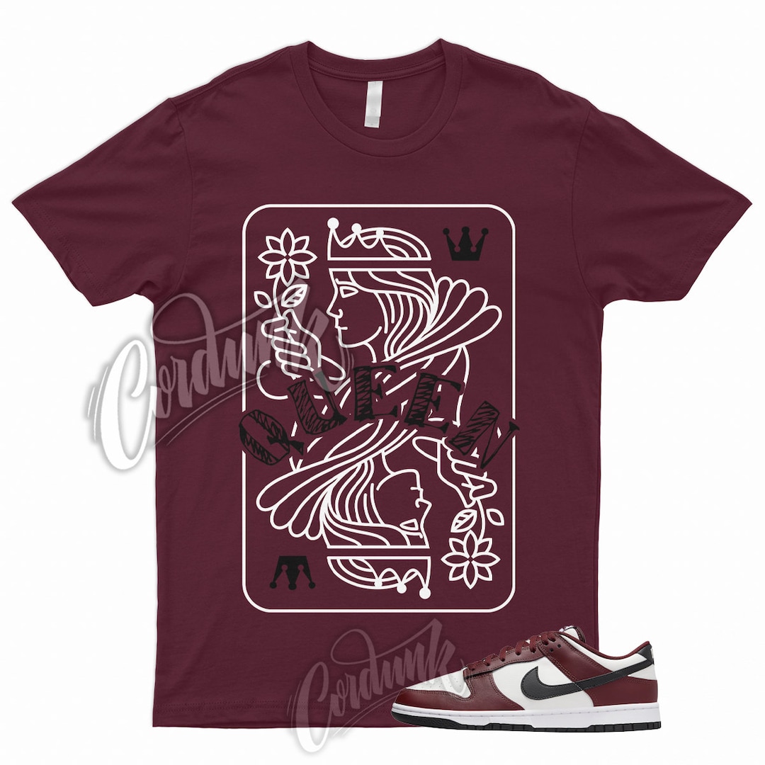 Dunk Dark Team Red Black Low Summit White T Shirt Match
