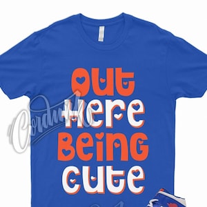 CUTE T Shirt to Match 1 Mid Game Royal Blue Phantom Rush Orange Knicks Wheaties Dunk