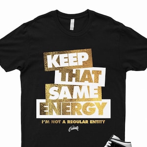 Mid 1 Metallic Gold Patent Black White NRG Top 3 Dunk High T Shirt To Match K2