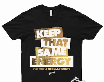 Mid 1 Metallic Gold Patent Black White NRG Top 3 Dunk High T Shirt To Match K2