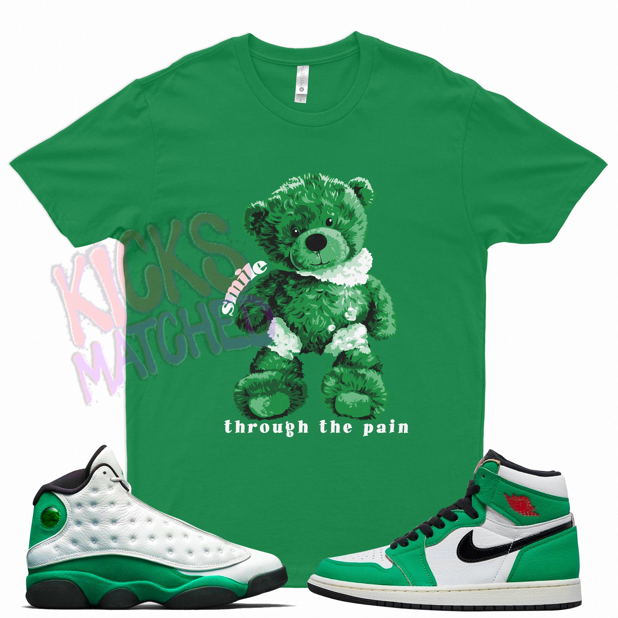 green and white jordan 13 shirt