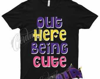 CUTE T Shirt to Match Air More Uptempo '96 Court Purple Hyper Pink Multi Color 1