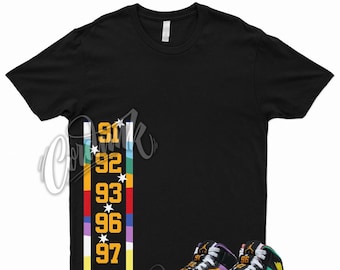 91 T Shirt for 1 Mid GS Six Championships University Red Ultramarine Yellow