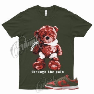 Dunk Mystic Red Olive Cargo Khaki Rough Green White Low T Shirt Match SMILE