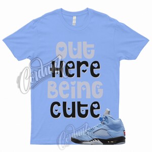 CUTE T Shirt to Match 5 UNC University Blue Powder Hyper Carolina 4 6 13