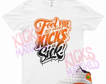 White " SICK " T Shirt to match Jordan 13 Starfish Star Fish by Kicks Matched