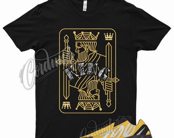 Black " KING " T Shirt for Yeezy 700 MNVN Honey Flux Yellow Metallic Silver 350 by Kicks Matched