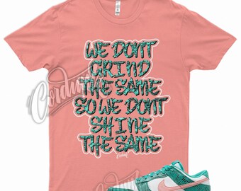 New GRIND T Shirt for Dunk Low Washed Teal and Bleached Coral