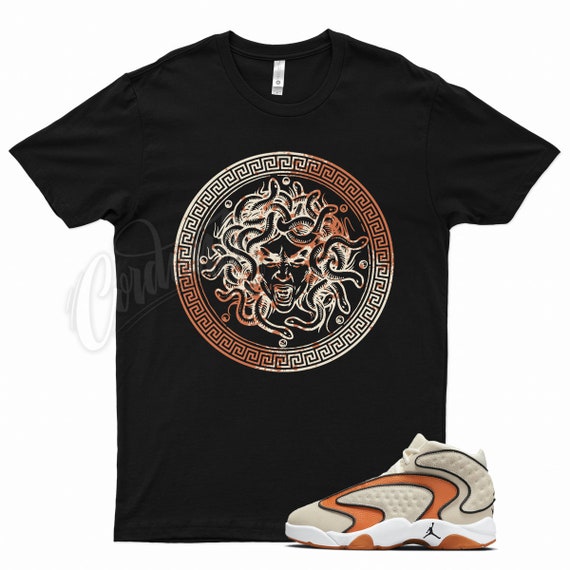 black and orange jordan shirt