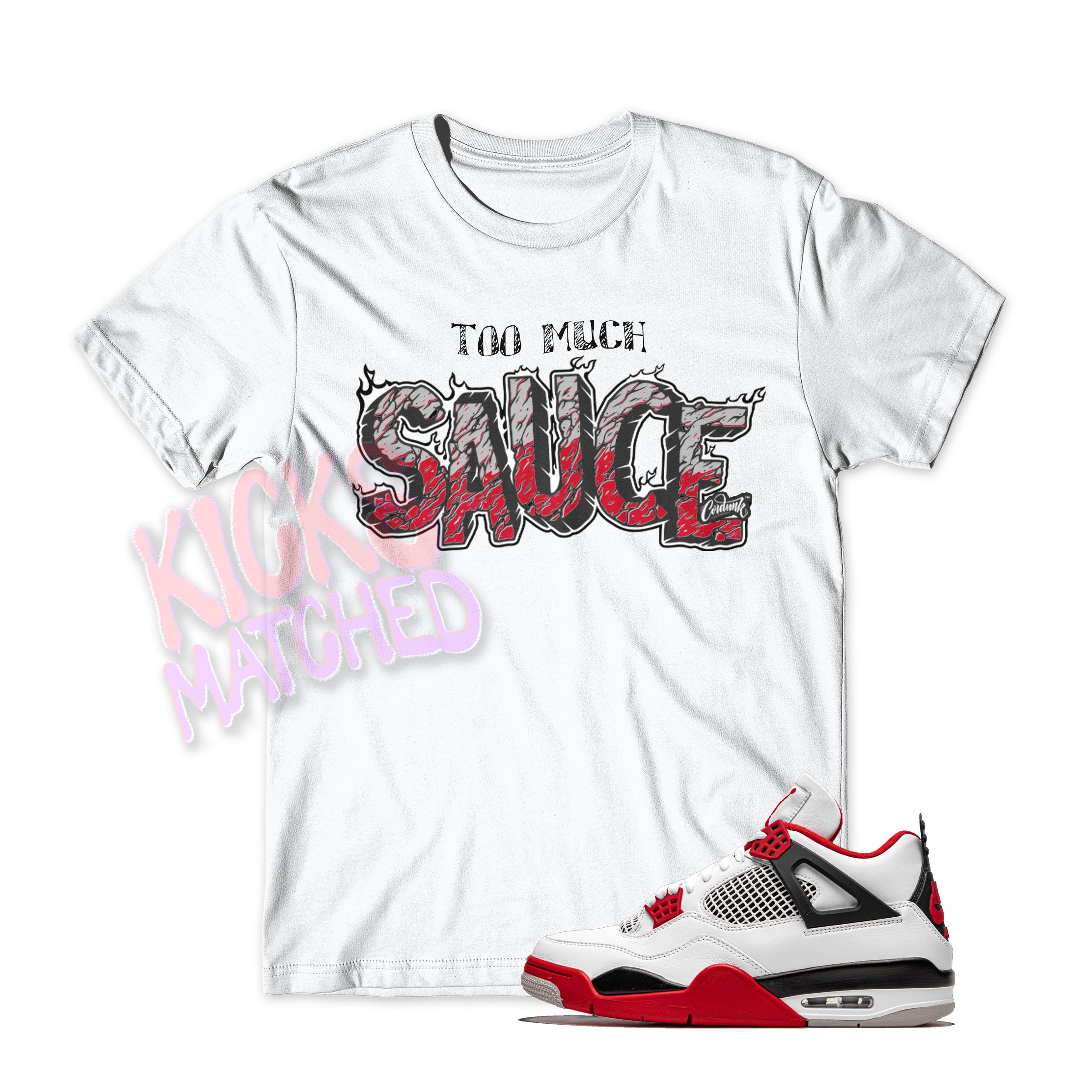 jordan 4 fire red tshirt