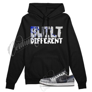 BUILT Hoodie for Air J1 1 Low SE Light Smoke Grey Racer Blue Crater Shirt