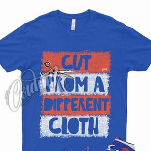 CUT T Shirt to Match 1 Mid Game Royal Blue Phantom Rush Orange Knicks Wheaties Dunk