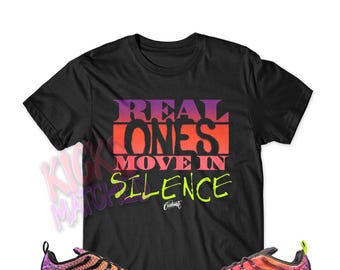 Black " REAL ONES " T Shirt to match N Vapormax Plus Bright Laser Crimson Flight Pack by Kicks Matched