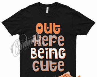 CUTE T Shirt to Match Dunk Low Peach Cream White Creamsicle Orange WMNS