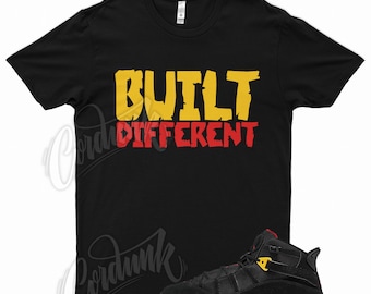 Black " BUILT " T Shirt for Jordan Rings 6 University Red Yellow 14 Last Shot Air by Kicks Matched