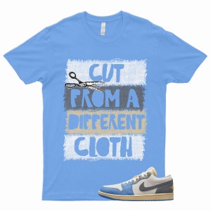CUT T Shirt to Match 1 Low SE Tokyo Vintage Dutch Blue Smoke Grey Sail UNC University Japan Dunk