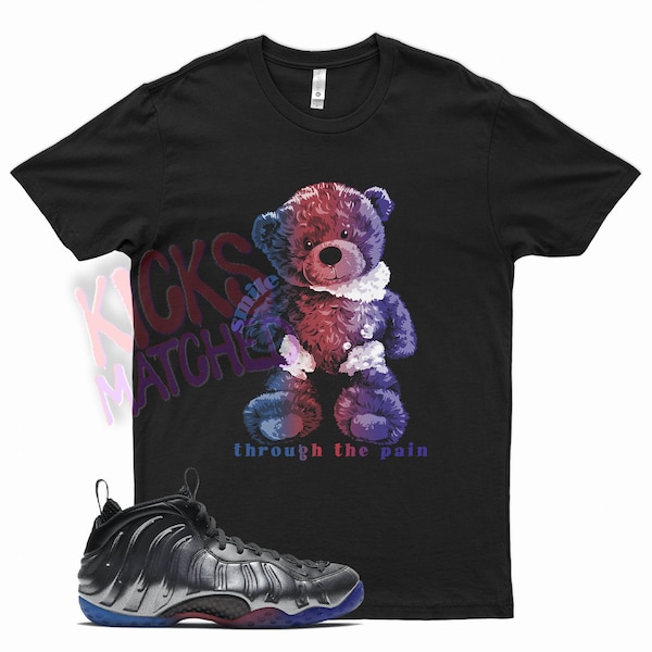 Black " SMILE " T Shirt to match N Foamposite Pro Gradient Soles by Kicks Matched