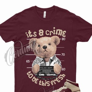 CRIME T Shirt to Match 1 Mid Split Beach Cherrywood Red Beach Burgundy Dunk Bordeaux Maroon
