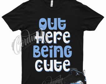 CUTE T Shirt to Match MVP University Blue UNC Toe Black White Powder 1