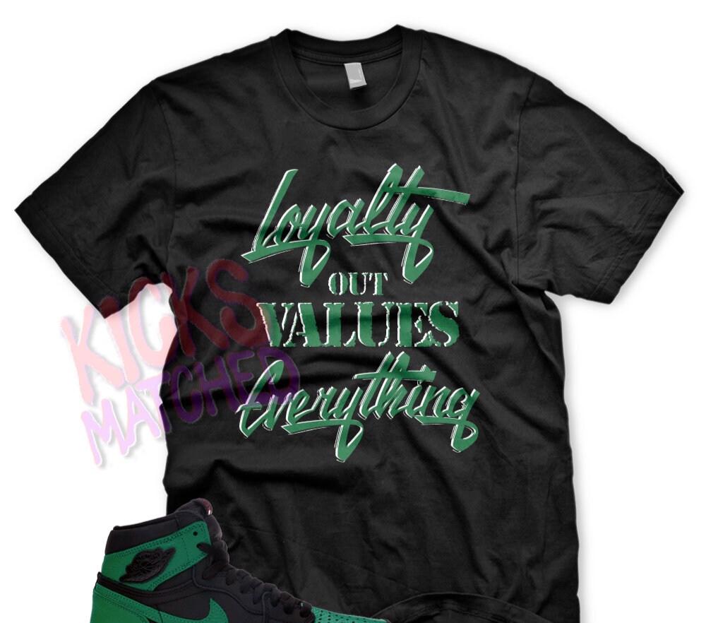 RTP Black B BLESSED Classic Fit Tee – Looks Dope With Your J1 Retro 1 High OG Pine Greens