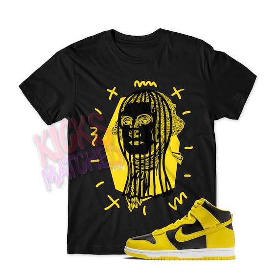 Black and yellow cheap jordan 1 shirt