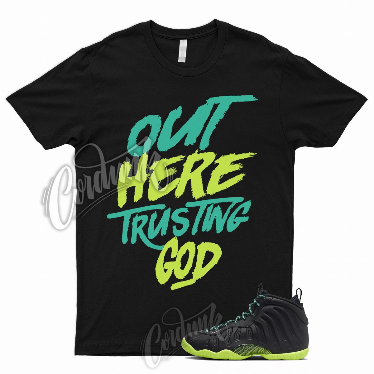 TG T Shirt to Match Lil Posite One Black Volt Clear Jade