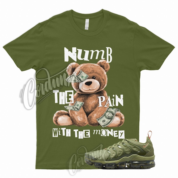 NUMB T Shirt to Match Vapormax Plus Alligator Orange Trance Medium Olive Green Sequoia