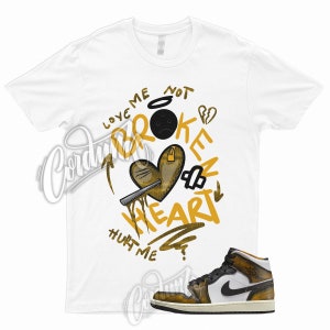 BROKEN T Shirt to Match 1 Mid Wear Away Yellow White Black Orange AJ1 Taxi Pollen University Gold