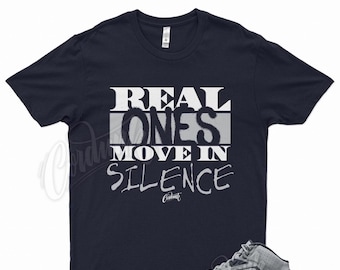 Navy " REAL " T Shirt for N Air Trainer SC High Georgetown Wolf Grey Obsidian by Kicks Matched Midnight Navy Cement Grey 3