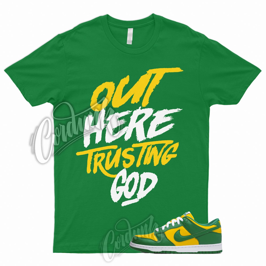 TG T Shirt to Match Dunk Low Brazil Green Pine Varsity Maize