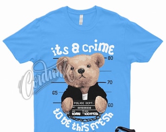 CRIME T Shirt to Match 1 Retro High OG UNC Toe University Blue Low Mid High Dunk