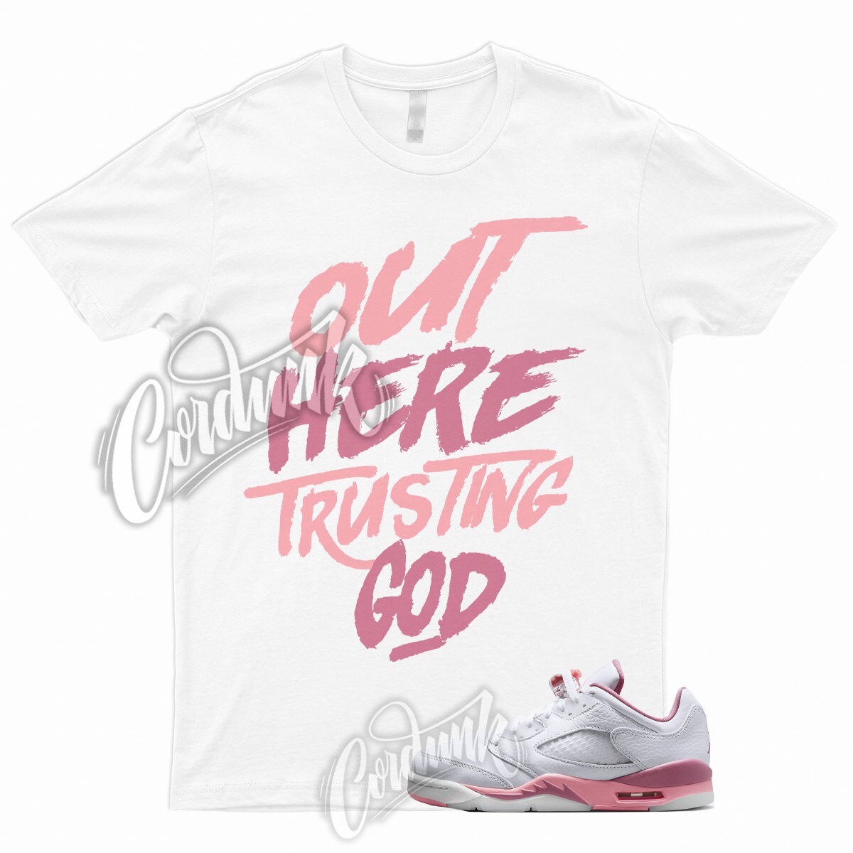 TG T Shirt to Match 5 Low GS Desert Berry Coral Chalk Pink Dunk