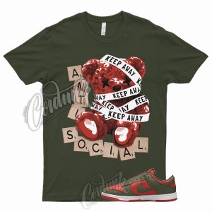 Dunk Mystic Red Olive Cargo Khaki Rough Green White Low T Shirt Match ANTI