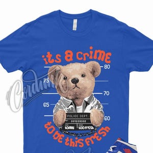 CRIME T Shirt to Match 1 Mid Game Royal Blue Phantom Rush Orange Knicks Wheaties Dunk