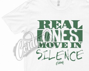R1 T Shirt to Match 1 Retro Gorge Green High Metallic Silver White Pine George