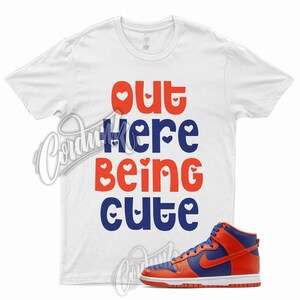 CUTE T Shirt forDunk High Navy Orange Deep Royal Blue Knicks Vapormax 1