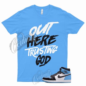 TG T Shirt to Match 1 Retro High OG UNC Toe University Blue Low Mid High Dunk