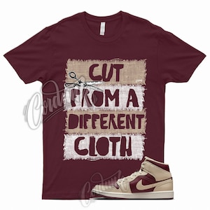 CUT T Shirt to Match 1 Mid Split Beach Cherrywood Red Beach Burgundy Dunk Bordeaux Maroon
