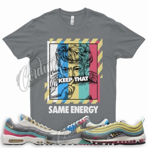 New ENERGY T Shirt for Air Max 90 Sprung Grey Aqua Yellow 95 97 Blue Pink Multi