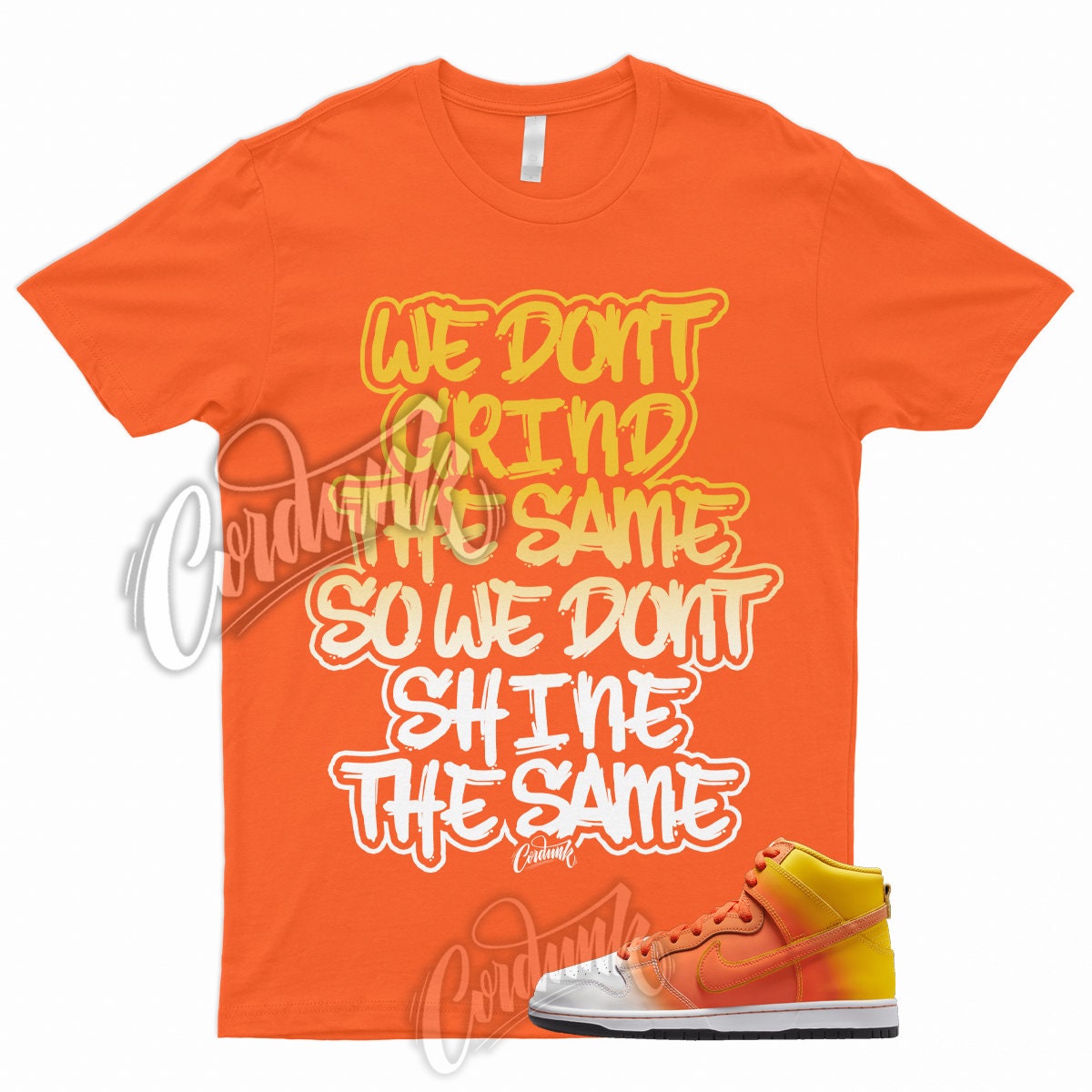 Dunk High Sweet Tooth T Shirt Amarillo Orange White Black Yellow GRIND